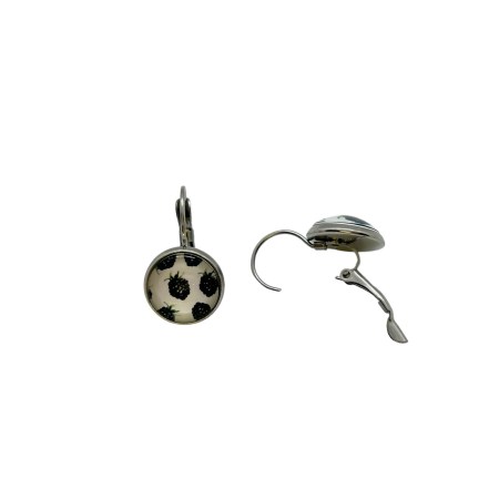 earrings steel silver moura